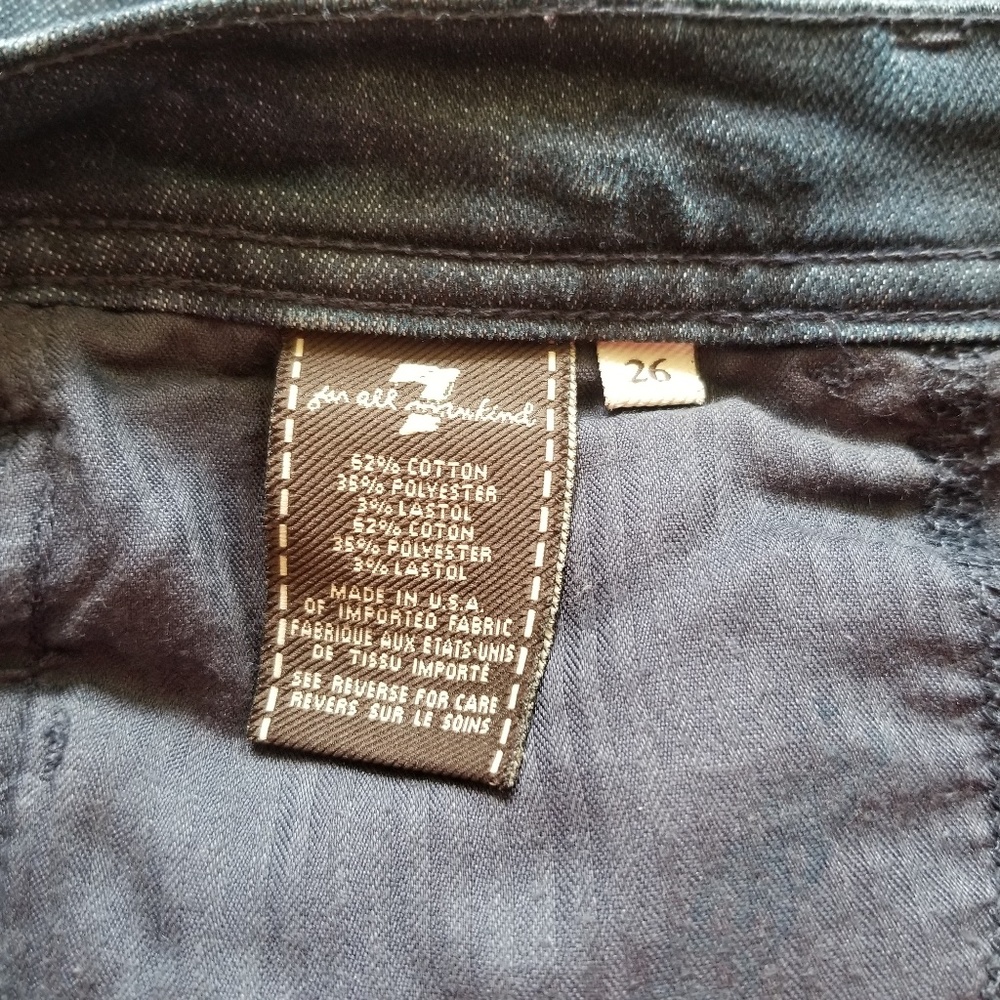 7 For All Mankind Soho Low Rise Rocker Size 26 - Picture 4 of 5